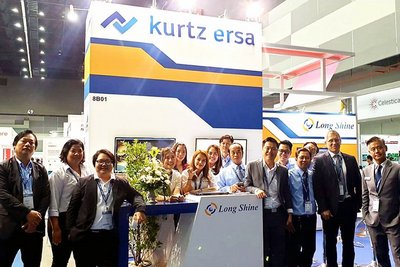 The exhibition team of Ersa and Long Shine Machinery at the NEPCON in Bangkok