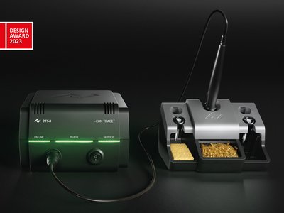 Distinguished with the iF DESIGN AWARD 2023: the i-CON TRACE IoT soldering station from Ersa.