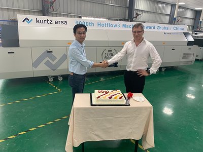 Sam Ho, Factory Manager of Kurtz Zhuhai Manufacturing (left), with Bernd Schenker, President Kurtz Ersa Asia Limited