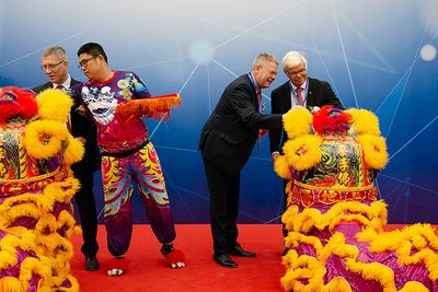 For the Grand Opening in Zhuhai there was of course also a traditional Chinese ceremony