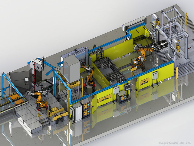 Automation line for chassis parts Solution for mass production of castings